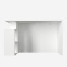 Moderner weißer Schreibtisch fürs Büro oder zum Lernen mit Regalen 120x60x74cm Labran Angebot