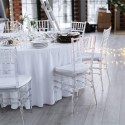Lager 20 durchsichtige Stühle für Restaurants, Zeremonien und Veranstaltungen Chiavarina Kristall Verkauf