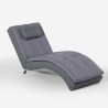 Chaise longue modernes Design Wohnzimmer Sessel Kunstleder grau Lyon Verkauf