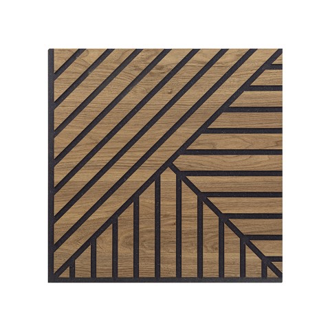 10 x dekorative schallabsorbierende Platte Holz Nussbaum 58x58cm Deco AN Aktion