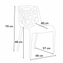moderne Stühle Anti uv aus Polypropylen Stühle für Küchen und Bars Connubia Gelateria 