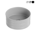 Waschbecken Badezimmer Aufsatzwaschbecken rund 40x18cm matt Keramik Nordic Verkauf