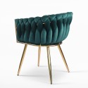 Design-Sessel aus Samt mit goldenen Beinen und Armlehnen Versailles Kosten