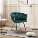 Design-Sessel aus Samt mit goldenen Beinen und Armlehnen Versailles Rabatte
