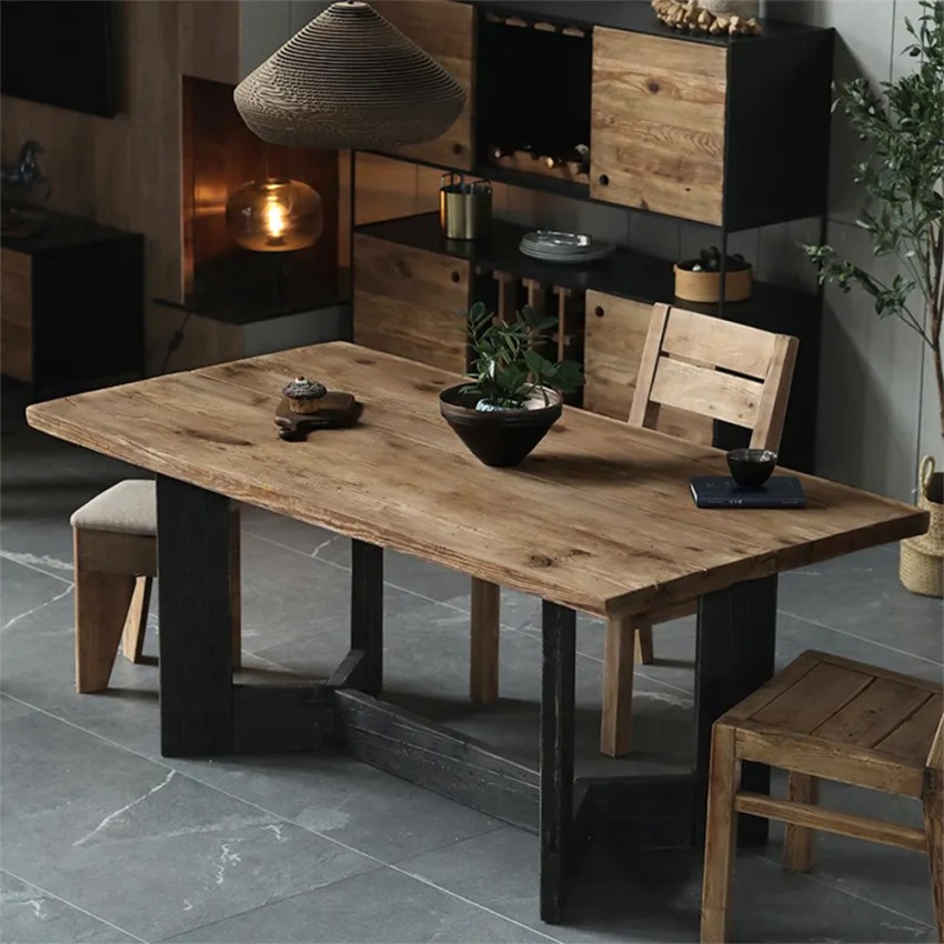 Esstisch Küche rustikales Holz 220x100cm Wohnzimmer Kurt