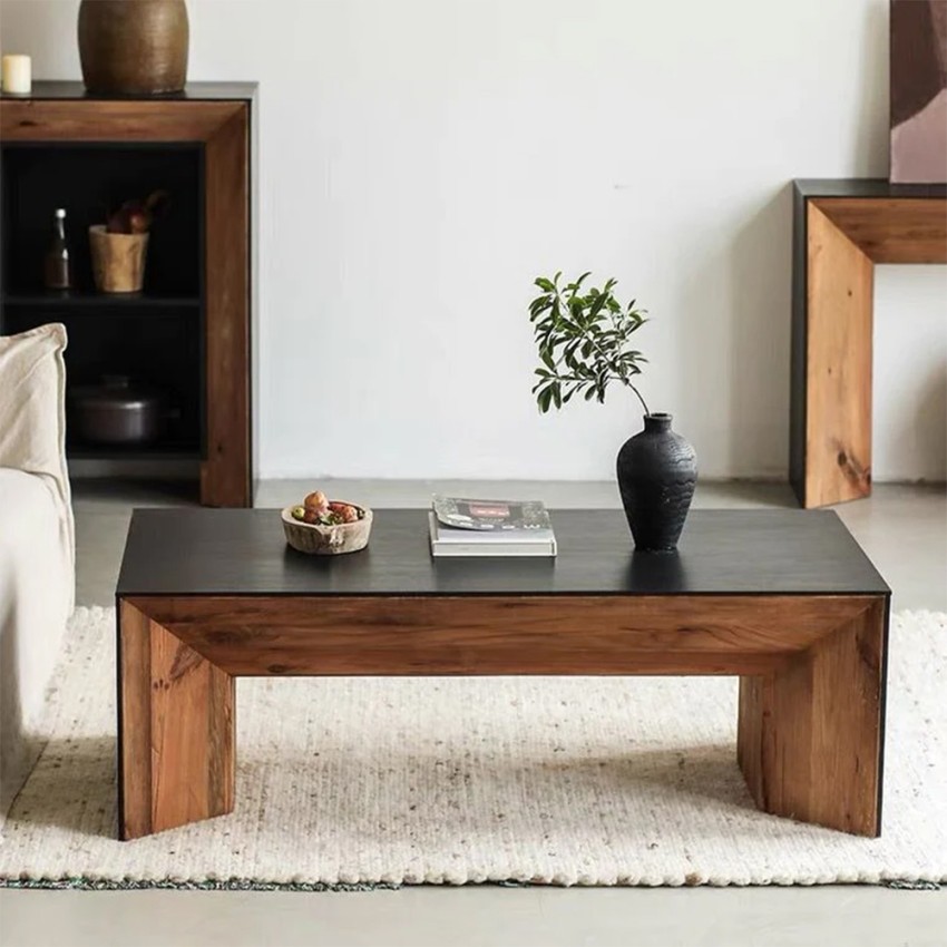  Clint: Niedriger Wohnzimmer Couchtisch Design Holz rechteckig 

