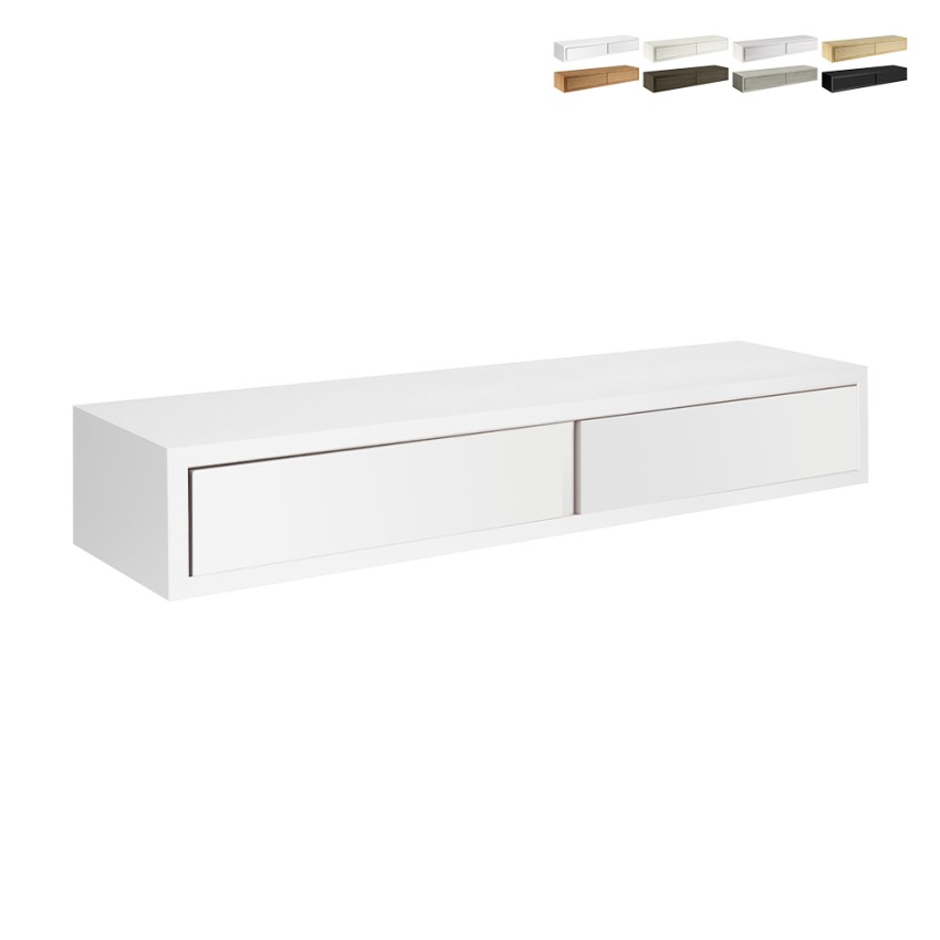 Wandregal mit 2 Schubladen Wohnzimmer modernes Design Domino Maxi Maße Wandregal mit 2 Schubladen Wohnzimmer modernes Design Domino Maxi Maße