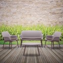 Sitzgruppe Garten Set 2 Sessel Sofa Tisch Luxor Lounge Sales