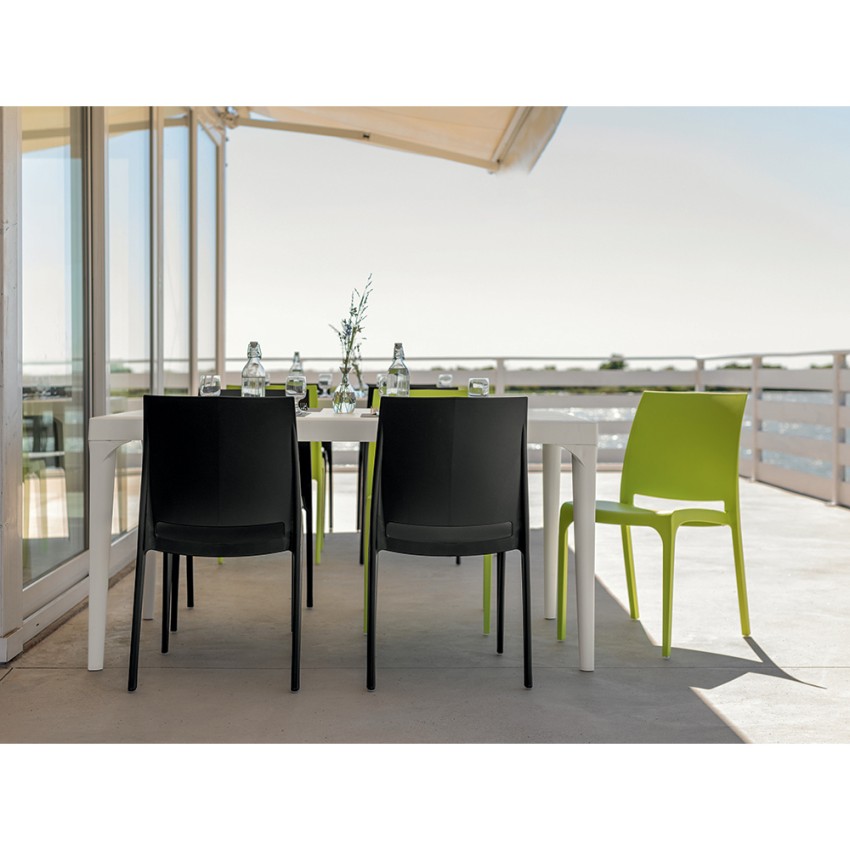  Oslo: Rechteckiger Tisch für den Außenbereich, 150 x 90 cm, Gartenbar, Restaurant Oslo