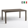 Gartentisch im Freien 150x90cm aus Rattan-Polypropylen Houston Eigenschaften