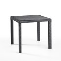 Quadratischer Tisch 80x80cm für den Garten im Freien aus Polypropylen-Rattan Dallas Kauf