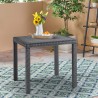Quadratischer Tisch 80x80cm für den Garten im Freien aus Polypropylen-Rattan Dallas Katalog