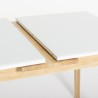 Verlängerbarer Holzesstisch 115-145x80cm Küche weiß schwarz Pixam Maße