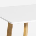 Skandinavische weiße Küche Esstisch 120x80cm aus Holz Valk Modell