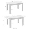 Ausziehbarer Tisch 90x137-185cm hochglanzweiß grauer Beton Sly Basic Katalog