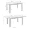 Erweiterbarer Tisch 90x137-185cm, glänzendes weißes und betongraues Sly Basic. Katalog