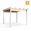 Pergola Garten Pavillon 3x3m aus Aluminium Firenze UV Moon Eigenschaften