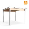 Pergola Garten Pavillon 3x3m aus Aluminium Firenze UV Moon Eigenschaften