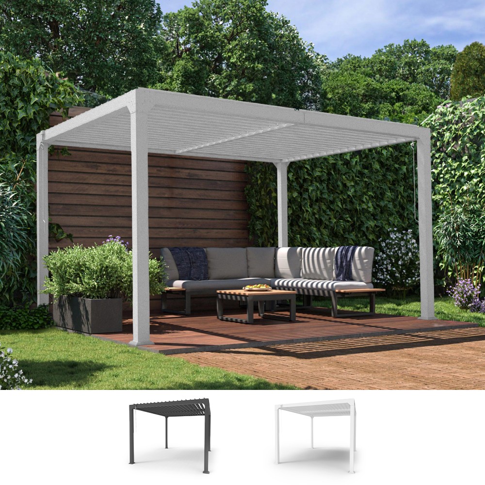 Bioklimatische Gartenpergola 3x4m manuell Aluminium Trinidad