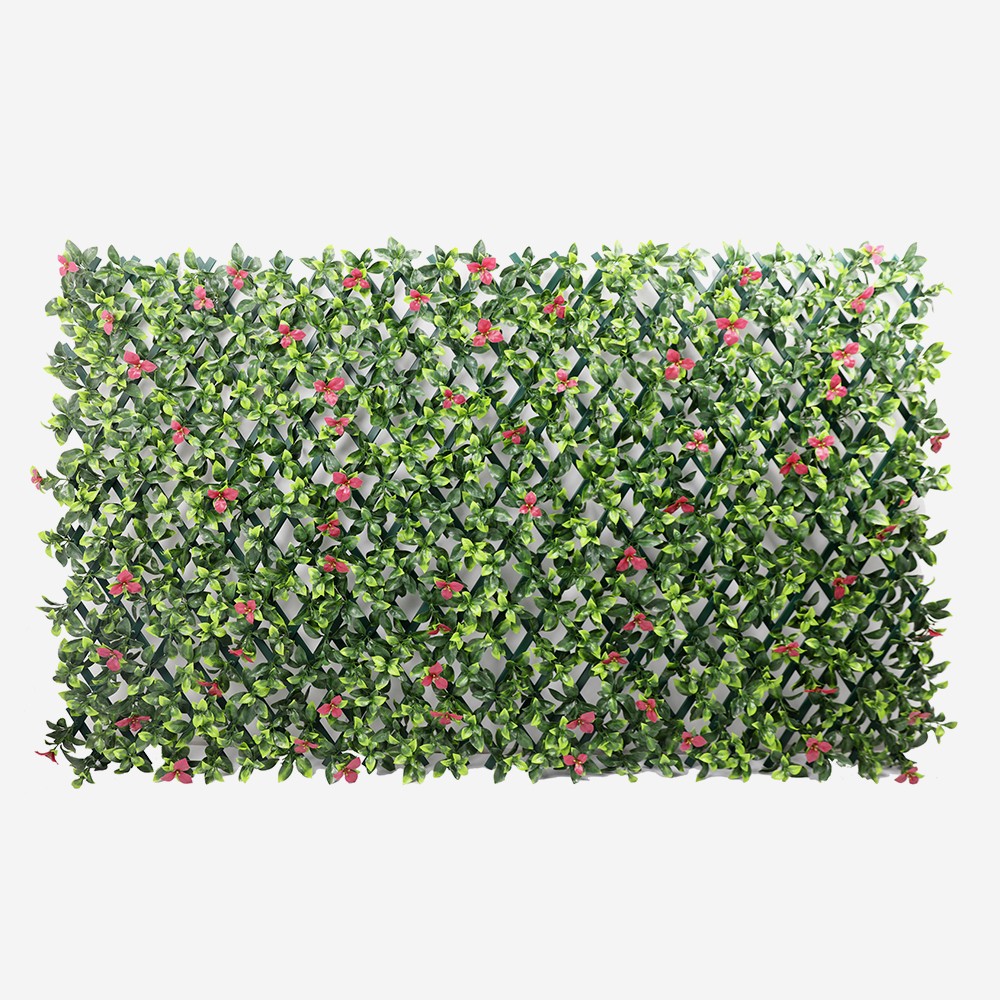 Künstliche Gartenhecke ausziehbares Spalier 200x100cm Pflanzen Salix
