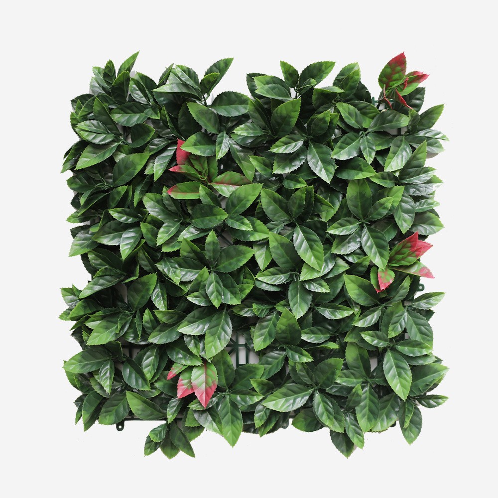 Künstliche Photinia-Hecke realistische Gartenwand 50x50cm Suber
