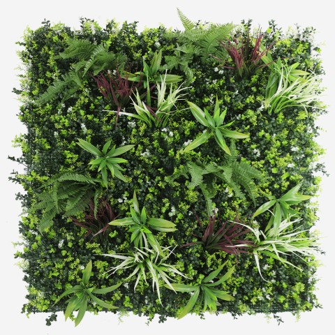 Künstliche Hecke 100x100cm realistische 3D-Pflanze Balkon Garten Briux Aktion
