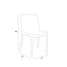 Set Garten-Tisch Außenbereich 80x80cm Rattan 4 Stühle Weiß Nisida Light 