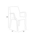 Garten Set Tisch 80x80cm 4 Stühle Außen weiß Provence Light 