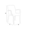 Garten Set Tisch 80x80cm 4 Stühle Außen weiß Provence Light 