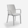 Garten Set Tisch 80x80cm 4 Stühle Außen weiß Provence Light 