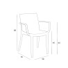 Garten-Set 6 Stühle Outdoor-Tisch 150x90cm weiß Sunrise Light 