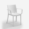Garten-Set 6 Stühle Outdoor-Tisch 150x90cm weiß Sunrise Light 