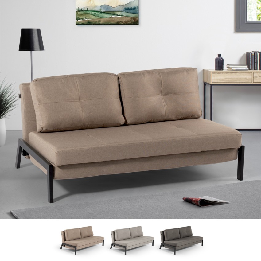 Schlafsofa 2 Sitzer Modernes Design Stoff Samt Wohnzimmer Bellamy