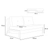2-Sitzer Sofa Bett modernes Design Samt Stoff Wohnzimmer Bellamy 