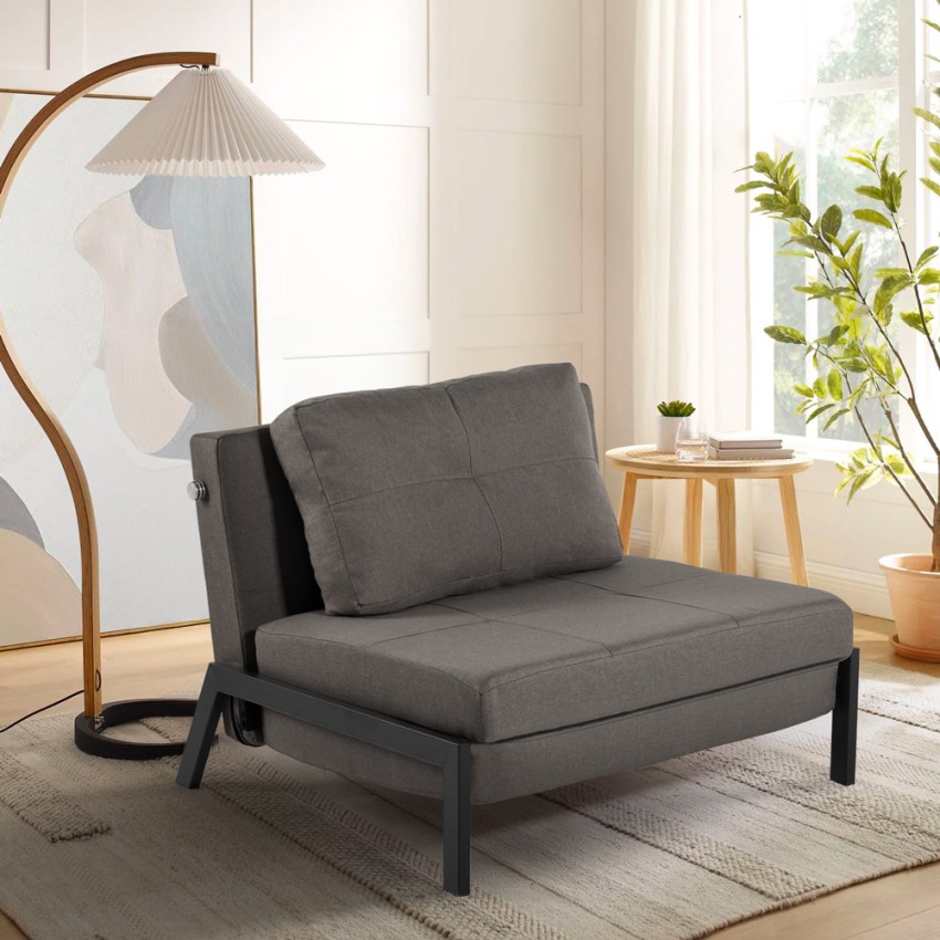 Klappsesselbett aus Samtstoff für Wohnzimmer und Büro Selene