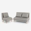 Skandinavisches 2-sitziges faltbares Stoffsofa Set Sienna Rabatte