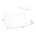 Skandinavisches 2-sitziges faltbares Stoffsofa Set Sienna 