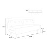 Skandinavisches 2-sitziges faltbares Stoffsofa Set Sienna 