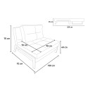 Faltbarer Sessel Schlafsofa 2-Sitzer aus Stoff Elysee 