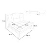 Faltbarer Sessel Schlafsofa 2-Sitzer aus Stoff Elysee 