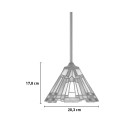 Tiffany Hängeleuchte mit farbigem Glasschirm Inglenook Verkauf