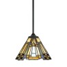 Tiffany Hängeleuchte mit farbigem Glasschirm Inglenook Aktion
