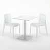 Weiß Tisch Quadratisch 60x60 2 Bunte Stühle Gruvyer Lemon 