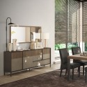 Modernes Wohnzimmer Sideboard Holz 4 Türen 1 Schublade 206x40x86cm Adhele Modell