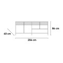 Modernes Wohnzimmer Sideboard Holz 4 Türen 1 Schublade 206x40x86cm Adhele Kosten