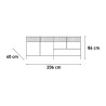 Modernes Wohnzimmer Sideboard Holz 4 Türen 1 Schublade 206x40x86cm Adhele Kosten