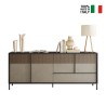 Modernes Wohnzimmer Sideboard Holz 4 Türen 1 Schublade 206x40x86cm Adhele Rabatte