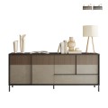 Modernes Wohnzimmer Sideboard Holz 4 Türen 1 Schublade 206x40x86cm Adhele Aktion