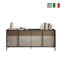 Modernes Sideboard Wohnzimmer Küche 4 Türen 206x40x86cm Solna Rabatte