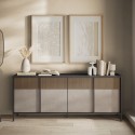 Modernes Sideboard Wohnzimmer Küche 4 Türen 206x40x86cm Solna Angebot